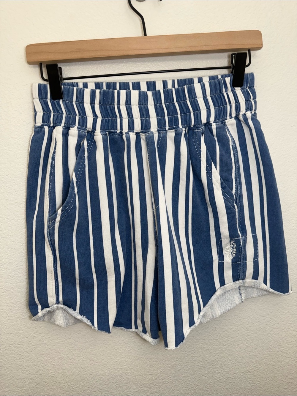 FP Movement All Star Printed Shorts in Newport Stripe Denim XS